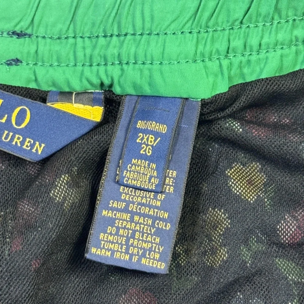 Polo Ralph‎ Lauren Swim Trunks Mens 2XB Big Navy Multi Floral Mesh Lined Shorts